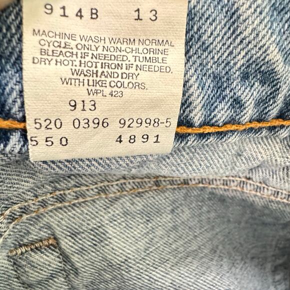 VTG Levis 550 Relaxed Fit Tapered Leg Jeans Mens W30 L32 Light Wash Y2K 1996 - Picture 12 of 12